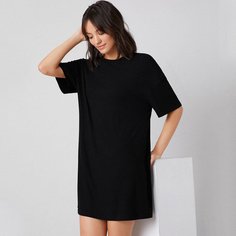 Однотонное домашнее платье Shein
