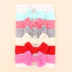 6шт повязка на голову с бантом для девочек Shein