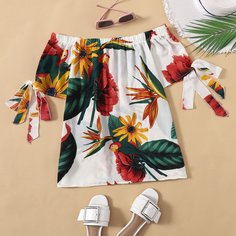 узел Цветочный Бохо Блузы Shein