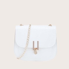 На цепочке Крокодил Элегантный Сумка через плечо Shein