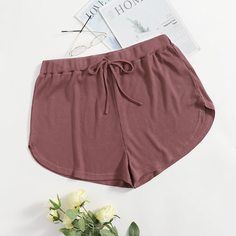 Шорты для сна размера плюс с узлом Shein