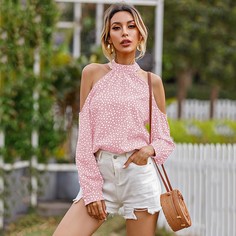 Блузка с принтом сердечка Shein