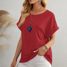 Однотонная футболка Shein