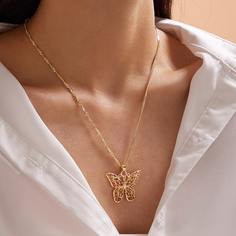 Ожерелье с подвеской бабочки 1шт Shein