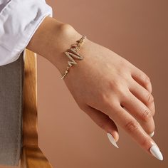 Браслет с декором сердцебиения и стразами 1шт Shein