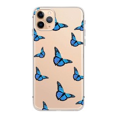 Прозрачный чехол для iPhone с принтом бабочки 1шт Shein
