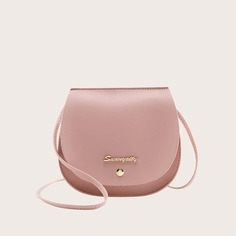 Сумка-седло с текстовым декором для девочек Shein