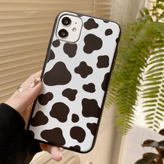 1шт чехол для iPhone с коровьим узором Shein