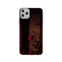 1шт чехол для iPhone с принтом розы Shein