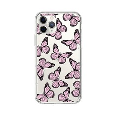 1шт чехол для iPhone с принтом бабочки Shein