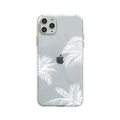 Прозрачный чехол для iPhone с принтом растений 1шт Shein