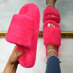 Плюшевые шлепанцы Shein