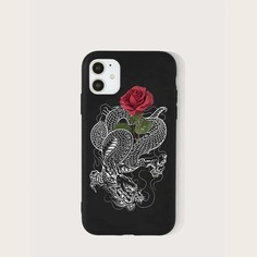 Чехол для iPhone с оригинальным принтом Shein