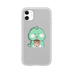 Прозрачный чехол для iPhone с принтом динозавра Shein