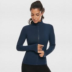 Спортивная куртка на молнии с высоким воротником Shein