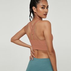 с разрезом Одноцветный Спортивные бюстгальтеры Shein