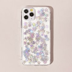 Чехол для iPhone с узором снежинки Shein