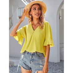 Однотонная блузка Shein