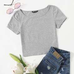 Однотонный топ Shein