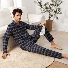 Мужская пижама в клетку Shein