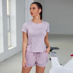 с карманами Одноцветный Спортивный комплектный костюм Shein