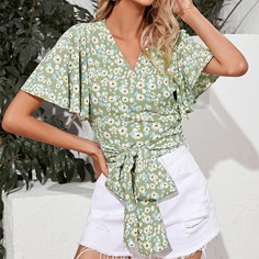Пояс Цветочный Бохо Блузы Shein
