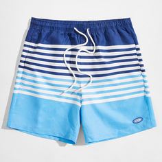 Мужские шорты в полоску на кулиске Shein