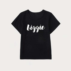 буква Повседневный Футболки для маленьких девочек Shein