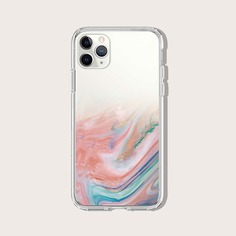 Прозрачный чехол для iPhone с мраморным принтом Shein