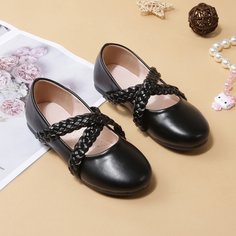 Одноцветный Детские балетки Shein