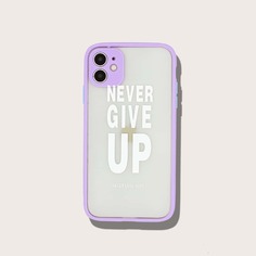 Чехол для iPhone с текстовым принтом Shein