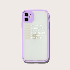 Чехол для iPhone с текстовым принтом Shein