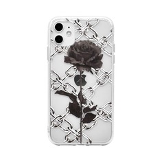 Чехол для iPhone с принтом цветка и цепочки Shein