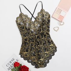 Кружевное боди размера плюс Shein