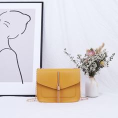 На цепочке Бархома Одноцветный Модный Сумка через плечо Shein