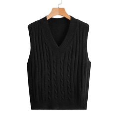 Трикотажный жилет с v-образным воротником Shein