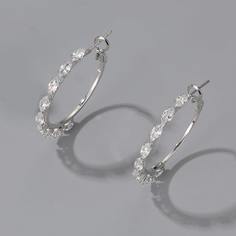 Серьги-кольца со стразами Shein