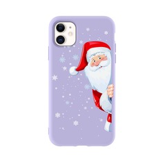 Рождественский чехол для iPhone с принтом Санта-Клауса Shein