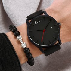 Чёрный Повседневный Мужские часы Shein