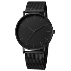 Чёрный Деловый стиль Мужские часы Shein