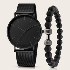 Чёрный Повседневный Мужские часы Shein