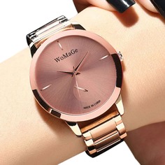 Круглые металлические стрелочные наручные часы Shein