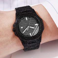 Чёрный Повседневный Мужские часы Shein
