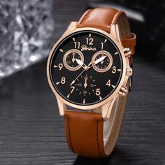 Мужские круглые стрелочные кварцевые наручные часы Shein