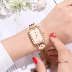 1шт прямоугольные стрелочные кварцевые часы Shein