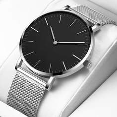 Мужские круглые стрелочные кварцевые часы Shein