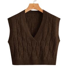 Однотонный трикотажный жилет Shein