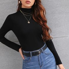 Одноцветный Основы Футболки Shein
