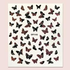 Наклейка для ногтей с бабочкой 1 лист Shein