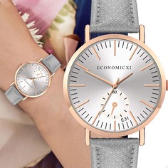 Минималистские круглые стрелочные кварцевые часы Shein
